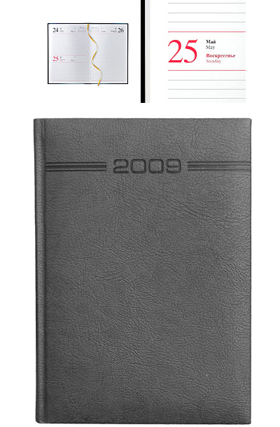 Ежедневник  датированный Bufalo 5450 (650) 145x205 мм серый