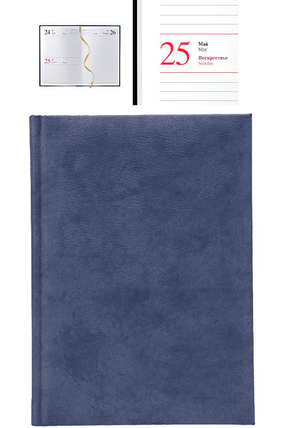 Ежедневник датированный Chev 5450 (650) 145x205 мм синий