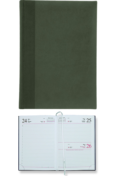 Ежедневник датированный Velvet  5450 (650) 145x205 мм зеленый