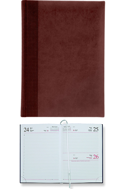 Ежедневник датированный Velvet  5450 (650) 145x205 мм красный