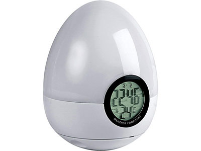 Погодная станция «Яйцо»: часы, дата, термометр, барометр