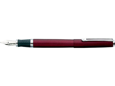 Ручка перьевая Inoxcrom модель Wall Street Titanium бордо с серебром