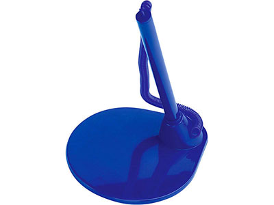 Ручка с подставкой на гибком шнуре синяя