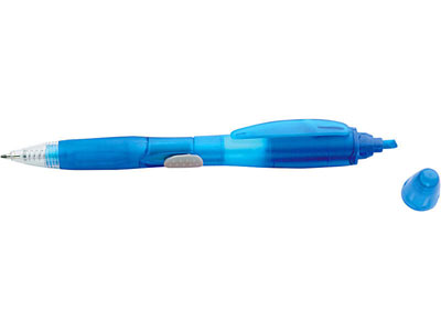 Ручка шариковая с маркером полупрозрачная Твин Фрост синяя