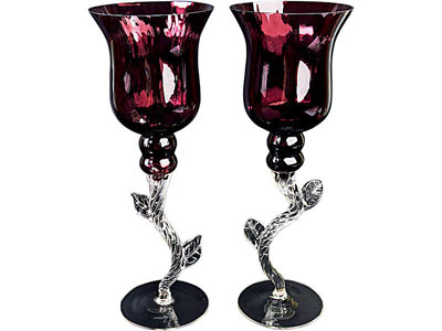 Набор «Элегия»: 2 бокала для вина, которые могут также служить подсвечниками