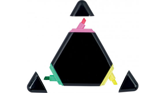 Маркер трехцветный треугольник