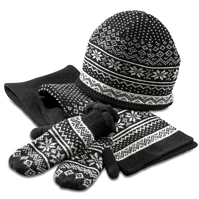 Комфортный набор для зимы: шапка, перчатки и шарф. 100% акрил.