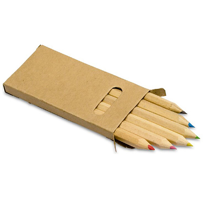 Набор цветных карандашей в коробке, 6 шт.