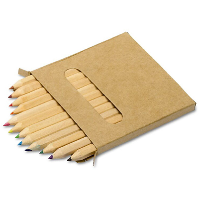 Набор цветных карандашей в упаковке, 12 шт.