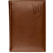 Ежедневник датированный Portland 5459 145x205 мм кремовый блок, позолоченный срез, светло-коричневый