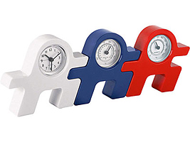 Набор «Держава»: часы, гигрометр и термометр. Человечки расставляются в произвольном порядке