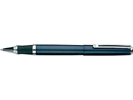 Ручка роллер Inoxcrom модель Wall Street Titanium серо-синяя с серебром
