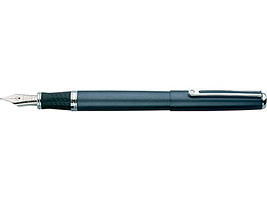 Ручка перьевая Inoxcrom модель Wall Street Titanium серо-синяя с серебром