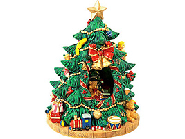 Новогодняя ёлка с секретом - внутри еще одна лесная красавица с игрушками вращается под мелодию Jingle Bells