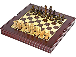 Набор из 7 настольных игр «Император»: шахматы, шашки, нарды, домино, кости, карты, криббэдж