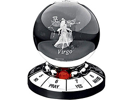 Десижн-мейкер со стеклянным шаром и знаком зодиака Дева