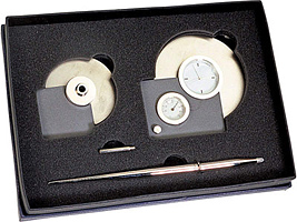 Настольный набор Малевич: ручка на подставке, часы-термометр