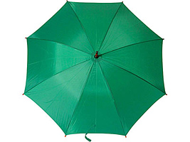 Зонт - трость механический с деревянной ручкой зелёный
