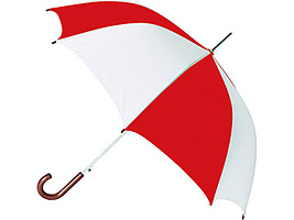 Зонт - трость механический красно-белый