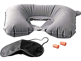 Набор для путешествий с комфортом: подушка под голову, беруши, повязка на глаза, дорожный чехол