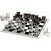 Шахматы с фигурами-стопками, стекло