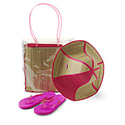 Пляжная сумка Antigua с подстилкой, соломенной шляпой и тапочками